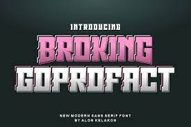 Пример шрифта Broking Goprofact Regular